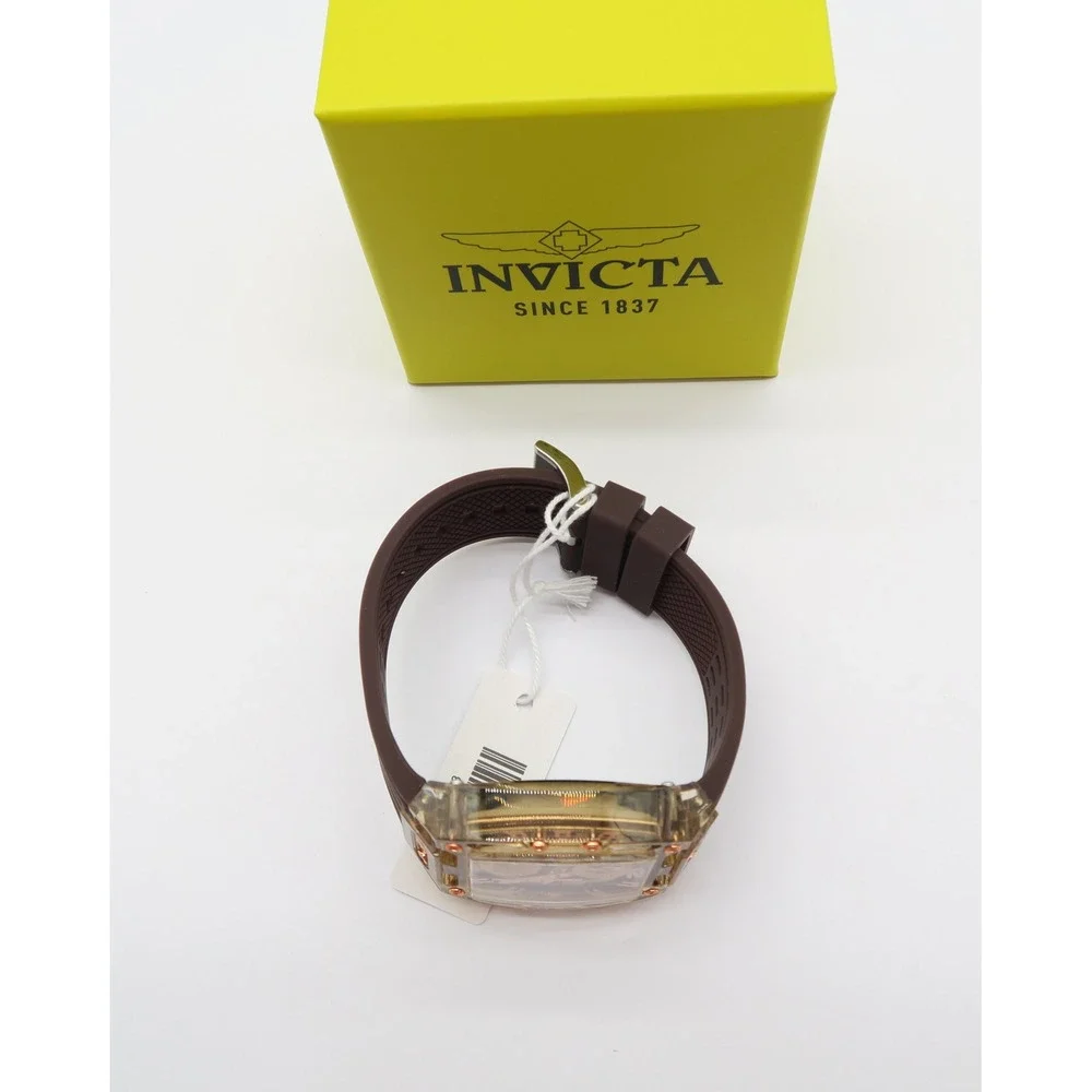 Invicta S1 Rally Men's 42mm Brown Allogrip Silicone Chronograph Watch New in Box